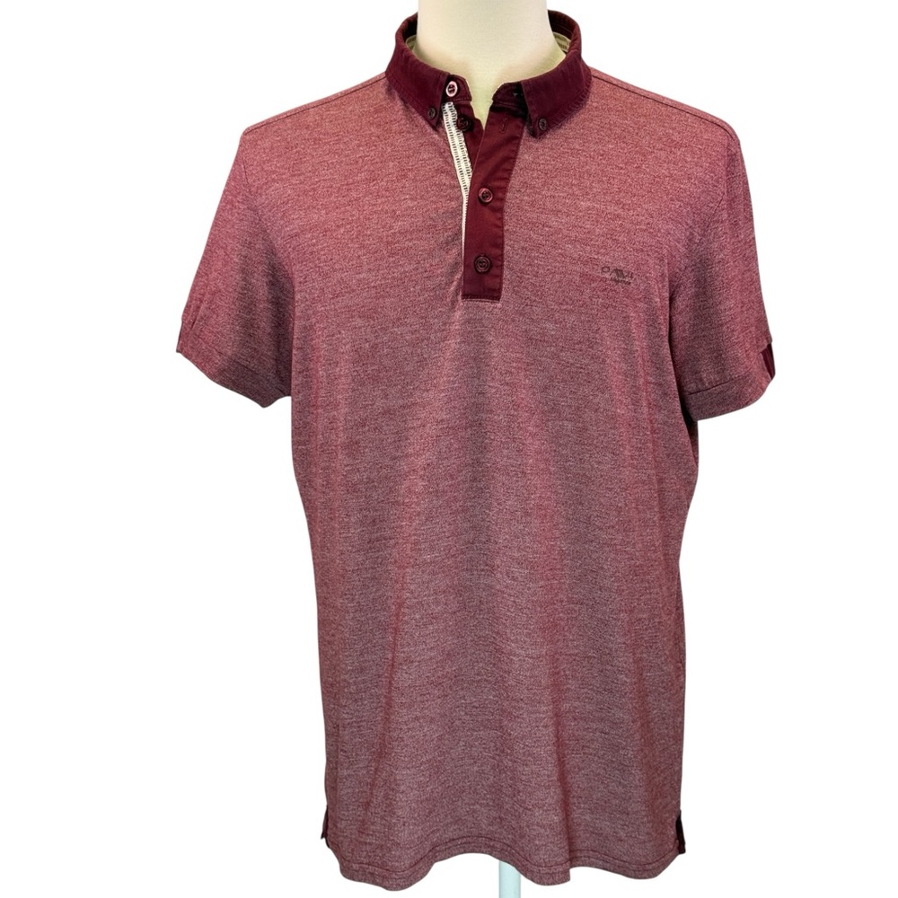 Pavi Italy Design Men's‎ Maroon Short Sleeve Polo Shirt Size 2XL